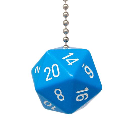 Baby Blue Jumbo D20 Ceiling Fan Pull Chain