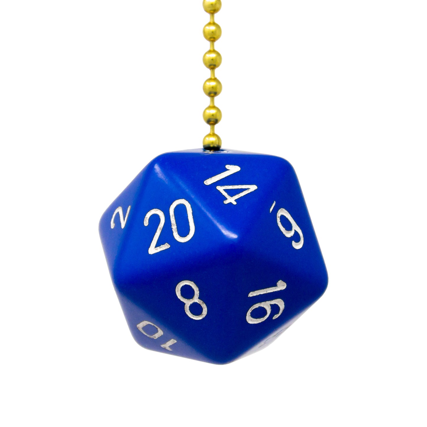 Blue Jumbo D20 Ceiling Fan Pull Chain