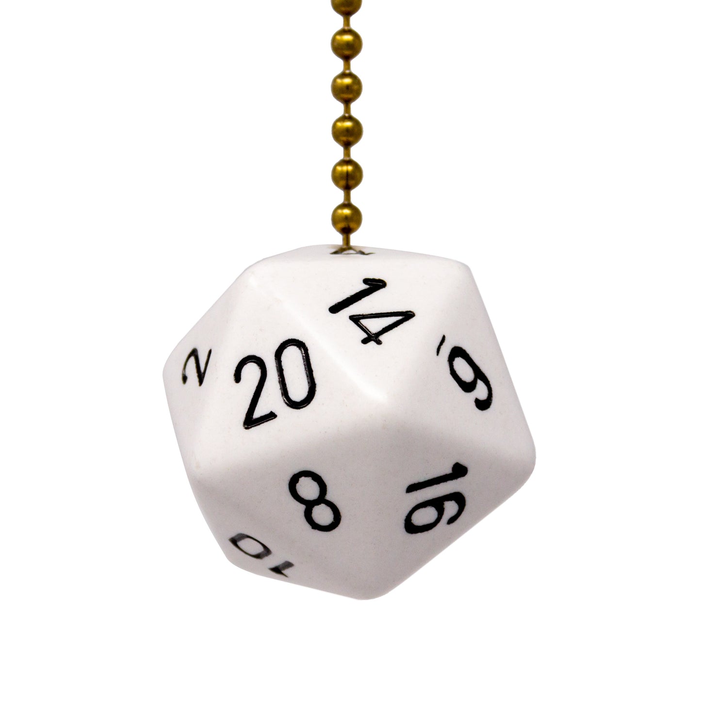 White Jumbo D20 Ceiling Fan Pull Chain