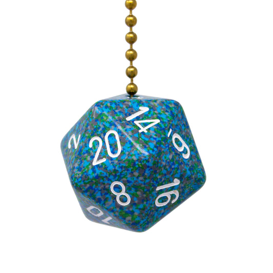 Speckled Sea Jumbo D20 Ceiling Fan Pull Chain